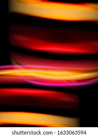 Silk smooth lines on black, liquid fluid color waves. Vector Illustration For Wallpaper, Banner, Background, Card, Book, Illustration, landing page, cover, placard, poster, banner, flyer, design