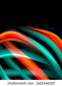 Seda líneas suaves sobre ondas de color líquido y negro. Ilustración vectorial para papel tapiz, cartel, fondo, tarjeta, libro, ilustración, página de inicio, portada, cartel, cartel, pancarta, volante, diseño