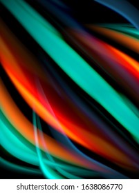 Seda líneas suaves sobre ondas de color líquido y negro. Ilustración vectorial para papel tapiz, cartel, fondo, tarjeta, libro, ilustración, página de inicio, portada, cartel, cartel, pancarta, volante, diseño