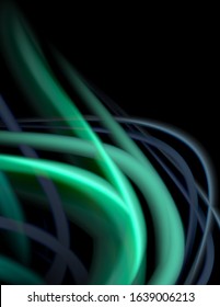 Seda líneas suaves sobre ondas de color líquido y negro. Ilustración vectorial para papel tapiz, cartel, fondo, tarjeta, libro, ilustración, página de inicio, portada, cartel, cartel, pancarta, volante, diseño