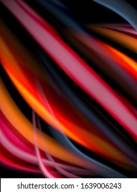 Seda líneas suaves sobre ondas de color líquido y negro. Ilustración vectorial para papel tapiz, cartel, fondo, tarjeta, libro, ilustración, página de inicio, portada, cartel, cartel, pancarta, volante, diseño