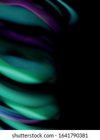 Silk smooth lines on black, liquid fluid color waves. Vector Illustration For Wallpaper, Banner, Background, Card, Book, Illustration, landing page, cover, placard, poster, banner, flyer, design