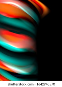 Seda líneas suaves sobre ondas de color líquido y negro. Ilustración vectorial para papel tapiz, cartel, fondo, tarjeta, libro, ilustración, página de inicio, portada, cartel, cartel, pancarta, volante, diseño
