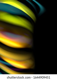 Líneas suaves de seda sobre ondas de color líquido negro. Ilustración vectorial para papel tapiz, pancarta, fondo, tarjeta, libro, ilustración, página de inicio, portada, cartel, cartel, pancarta, volante, diseño