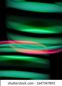Silk smooth lines on black, liquid fluid color waves. Vector Illustration For Wallpaper, Banner, Background, Card, Book, Illustration, landing page, cover, placard, poster, banner, flyer, design