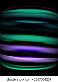Líneas suaves de seda sobre ondas de color líquido negro. Ilustración vectorial para papel tapiz, pancarta, fondo, tarjeta, libro, ilustración, página de inicio, portada, cartel, cartel, pancarta, volante, diseño