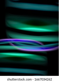 Silk smooth lines on black, liquid fluid color waves. Vector Illustration For Wallpaper, Banner, Background, Card, Book, Illustration, landing page, cover, placard, poster, banner, flyer, design