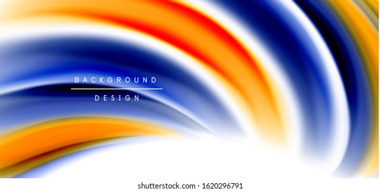 Silk smooth lines on white, liquid fluid color waves. Vector Illustrations For Wallpaper, Banner, Background, Card, Book, Illustration, landing page, cover, placard, poster, banner, flyer, design