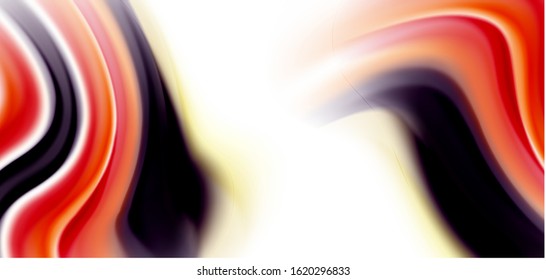Seda líneas suaves sobre ondas de color líquido y blanco. Ilustraciones vectoriales para papel tapiz, cartel, fondo, tarjeta, libro, ilustración, página de inicio, portada, cartel, cartel, pancarta, volante, diseño