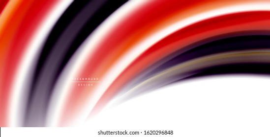 Seda líneas suaves sobre ondas de color líquido y blanco. Ilustraciones vectoriales para papel tapiz, cartel, fondo, tarjeta, libro, ilustración, página de inicio, portada, cartel, cartel, pancarta, volante, diseño