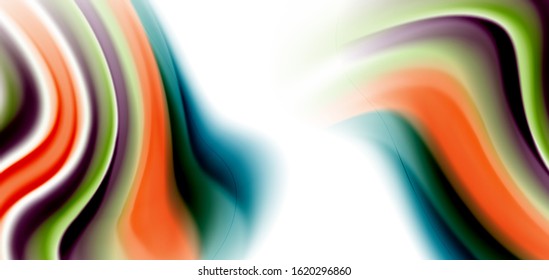 Seda líneas suaves sobre ondas de color líquido y blanco. Ilustraciones vectoriales para papel tapiz, cartel, fondo, tarjeta, libro, ilustración, página de inicio, portada, cartel, cartel, pancarta, volante, diseño