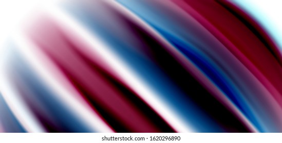Seda líneas suaves sobre ondas de color líquido y blanco. Ilustraciones vectoriales para papel tapiz, cartel, fondo, tarjeta, libro, ilustración, página de inicio, portada, cartel, cartel, pancarta, volante, diseño