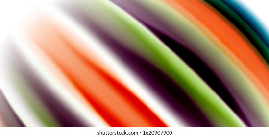 Seda líneas suaves sobre ondas de color líquido y blanco. Ilustraciones vectoriales para papel tapiz, cartel, fondo, tarjeta, libro, ilustración, página de inicio, portada, cartel, cartel, pancarta, volante, diseño