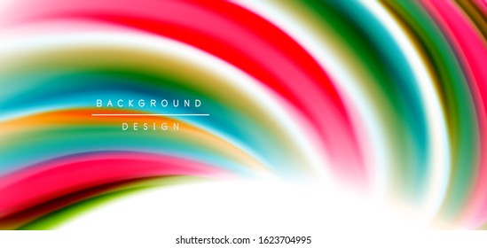 Silk smooth lines on white, liquid fluid color waves. Vector Illustrations For Wallpaper, Banner, Background, Card, Book, Illustration, landing page, cover, placard, poster, banner, flyer, design