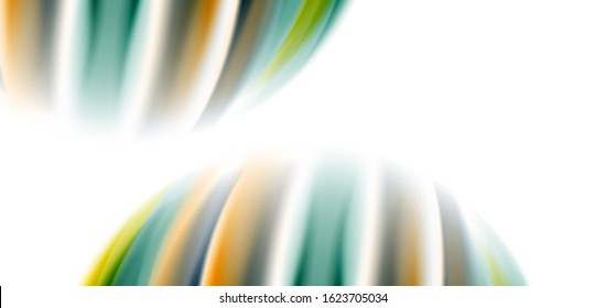 Silk smooth lines on white, liquid fluid color waves. Vector Illustrations For Wallpaper, Banner, Background, Card, Book, Illustration, landing page, cover, placard, poster, banner, flyer, design