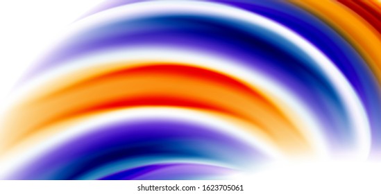 Silk smooth lines on white, liquid fluid color waves. Vector Illustrations For Wallpaper, Banner, Background, Card, Book, Illustration, landing page, cover, placard, poster, banner, flyer, design