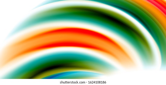 Silk smooth lines on white, liquid fluid color waves. Vector Illustrations For Wallpaper, Banner, Background, Card, Book, Illustration, landing page, cover, placard, poster, banner, flyer, design