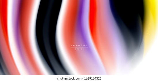 Silk smooth lines on white, liquid fluid color waves. Vector Illustrations For Wallpaper, Banner, Background, Card, Book, Illustration, landing page, cover, placard, poster, banner, flyer, design
