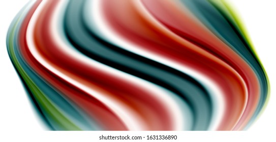 Seda líneas suaves sobre ondas de color líquido y blanco. Ilustraciones vectoriales para papel tapiz, cartel, fondo, tarjeta, libro, ilustración, página de inicio, portada, cartel, cartel, pancarta, volante, diseño