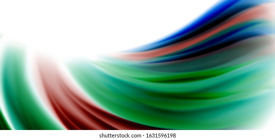 Silk smooth lines on white, liquid fluid color waves. Vector Illustrations For Wallpaper, Banner, Background, Card, Book, Illustration, landing page, cover, placard, poster, banner, flyer, design
