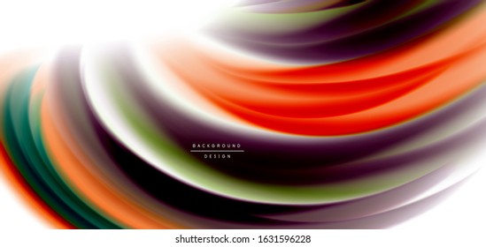 Seda líneas suaves sobre ondas de color líquido y blanco. Ilustraciones vectoriales para papel tapiz, cartel, fondo, tarjeta, libro, ilustración, página de inicio, portada, cartel, cartel, pancarta, volante, diseño