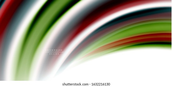 Silk smooth lines on white, liquid fluid color waves. Vector Illustrations For Wallpaper, Banner, Background, Card, Book, Illustration, landing page, cover, placard, poster, banner, flyer, design