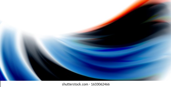 Silk smooth lines on white, liquid fluid color waves. Vector Illustrations For Wallpaper, Banner, Background, Card, Book, Illustration, landing page, cover, placard, poster, banner, flyer, design