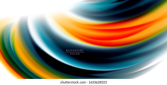 Silk smooth lines on white, liquid fluid color waves. Vector Illustrations For Wallpaper, Banner, Background, Card, Book, Illustration, landing page, cover, placard, poster, banner, flyer, design