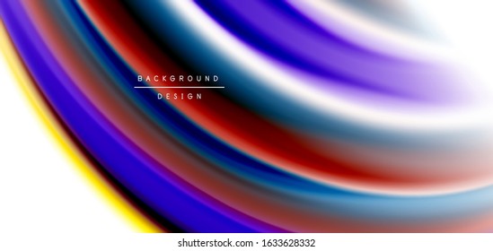 Seda líneas suaves sobre ondas de color líquido y blanco. Ilustraciones vectoriales para papel tapiz, cartel, fondo, tarjeta, libro, ilustración, página de inicio, portada, cartel, cartel, pancarta, volante, diseño