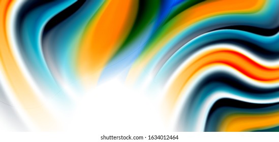 Silk smooth lines on white, liquid fluid color waves. Vector Illustrations For Wallpaper, Banner, Background, Card, Book, Illustration, landing page, cover, placard, poster, banner, flyer, design
