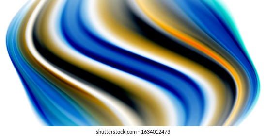 Seda líneas suaves sobre ondas de color líquido y blanco. Ilustraciones vectoriales para papel tapiz, cartel, fondo, tarjeta, libro, ilustración, página de inicio, portada, cartel, cartel, pancarta, volante, diseño