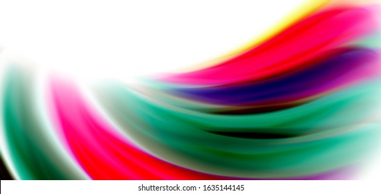 Silk smooth lines on white, liquid fluid color waves. Vector Illustrations For Wallpaper, Banner, Background, Card, Book, Illustration, landing page, cover, placard, poster, banner, flyer, design
