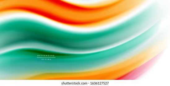 Silk smooth lines on white, liquid fluid color waves. Vector Illustrations For Wallpaper, Banner, Background, Card, Book, Illustration, landing page, cover, placard, poster, banner, flyer, design