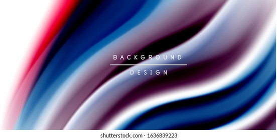 Silk smooth lines on white, liquid fluid color waves. Vector Illustrations For Wallpaper, Banner, Background, Card, Book, Illustration, landing page, cover, placard, poster, banner, flyer, design