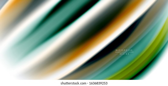 Silk smooth lines on white, liquid fluid color waves. Vector Illustrations For Wallpaper, Banner, Background, Card, Book, Illustration, landing page, cover, placard, poster, banner, flyer, design