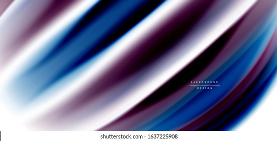 Silk smooth lines on white, liquid fluid color waves. Vector Illustrations For Wallpaper, Banner, Background, Card, Book, Illustration, landing page, cover, placard, poster, banner, flyer, design
