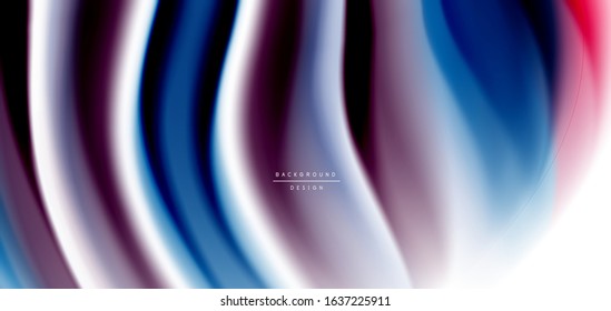 Silk smooth lines on white, liquid fluid color waves. Vector Illustrations For Wallpaper, Banner, Background, Card, Book, Illustration, landing page, cover, placard, poster, banner, flyer, design