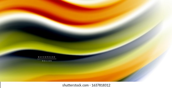 Seda líneas suaves sobre ondas de color líquido y blanco. Ilustraciones vectoriales para papel tapiz, cartel, fondo, tarjeta, libro, ilustración, página de inicio, portada, cartel, cartel, pancarta, volante, diseño