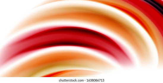 Silk smooth lines on white, liquid fluid color waves. Vector Illustrations For Wallpaper, Banner, Background, Card, Book, Illustration, landing page, cover, placard, poster, banner, flyer, design