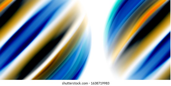 Silk smooth lines on white, liquid fluid color waves. Vector Illustrations For Wallpaper, Banner, Background, Card, Book, Illustration, landing page, cover, placard, poster, banner, flyer, design