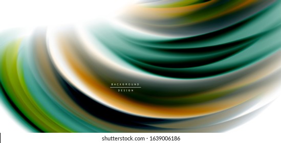 Silk smooth lines on white, liquid fluid color waves. Vector Illustrations For Wallpaper, Banner, Background, Card, Book, Illustration, landing page, cover, placard, poster, banner, flyer, design