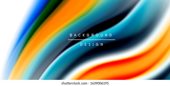 Silk smooth lines on white, liquid fluid color waves. Vector Illustrations For Wallpaper, Banner, Background, Card, Book, Illustration, landing page, cover, placard, poster, banner, flyer, design