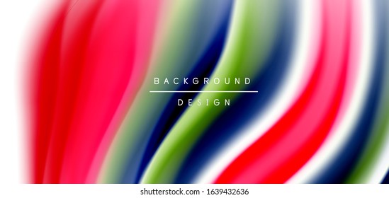 Silk smooth lines on white, liquid fluid color waves. Vector Illustrations For Wallpaper, Banner, Background, Card, Book, Illustration, landing page, cover, placard, poster, banner, flyer, design