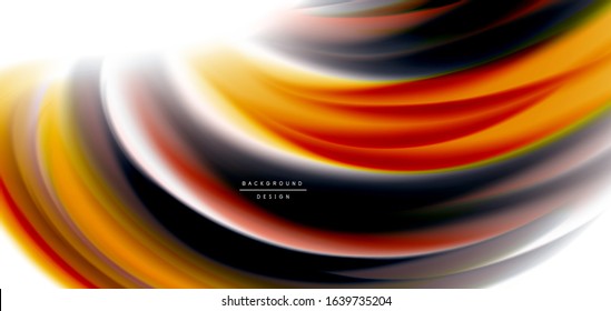 Silk smooth lines on white, liquid fluid color waves. Vector Illustrations For Wallpaper, Banner, Background, Card, Book, Illustration, landing page, cover, placard, poster, banner, flyer, design