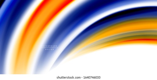 Silk smooth lines on white, liquid fluid color waves. Vector Illustrations For Wallpaper, Banner, Background, Card, Book, Illustration, landing page, cover, placard, poster, banner, flyer, design
