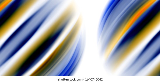 Seda líneas suaves sobre ondas de color líquido y blanco. Ilustraciones vectoriales para papel tapiz, cartel, fondo, tarjeta, libro, ilustración, página de inicio, portada, cartel, cartel, pancarta, volante, diseño