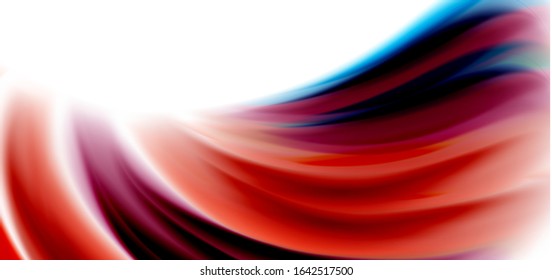 Silk smooth lines on white, liquid fluid color waves. Vector Illustrations For Wallpaper, Banner, Background, Card, Book, Illustration, landing page, cover, placard, poster, banner, flyer, design