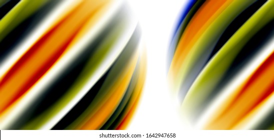 Seda líneas suaves sobre ondas de color líquido y blanco. Ilustraciones vectoriales para papel tapiz, cartel, fondo, tarjeta, libro, ilustración, página de inicio, portada, cartel, cartel, pancarta, volante, diseño