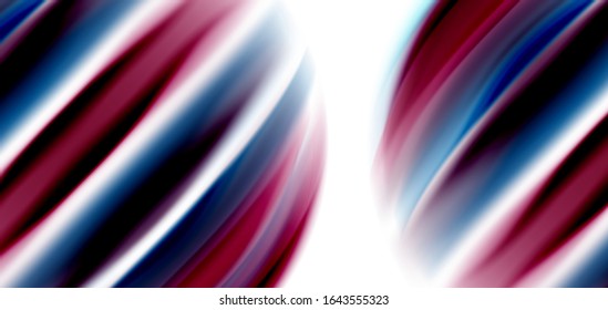 Tubos suaves de seda sobre ondas de color líquido y blanco. Ilustraciones vectoriales para papel tapiz, pancarta, fondo, tarjeta, libro, ilustración, página de inicio, portada, cartel, cartel, pancarta, volante, diseño