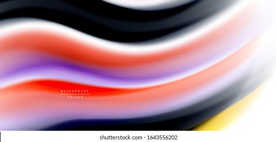 Silk smooth lines on white, liquid fluid color waves. Vector Illustrations For Wallpaper, Banner, Background, Card, Book, Illustration, landing page, cover, placard, poster, banner, flyer, design